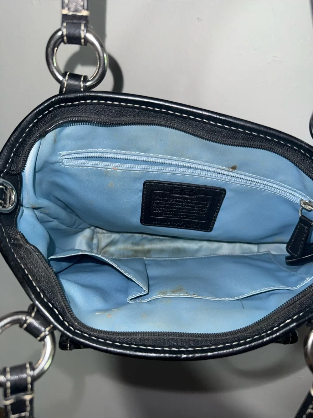 Y2K Coach Horse and carriage monogram leah tote bag